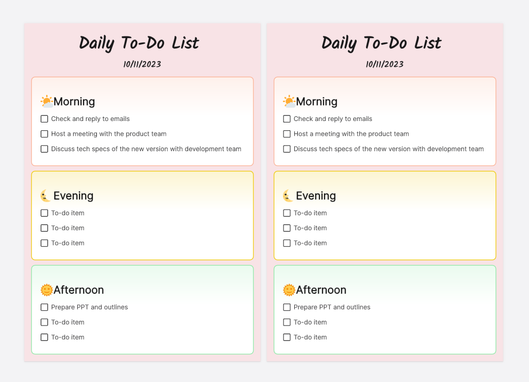 Daily To-Do List