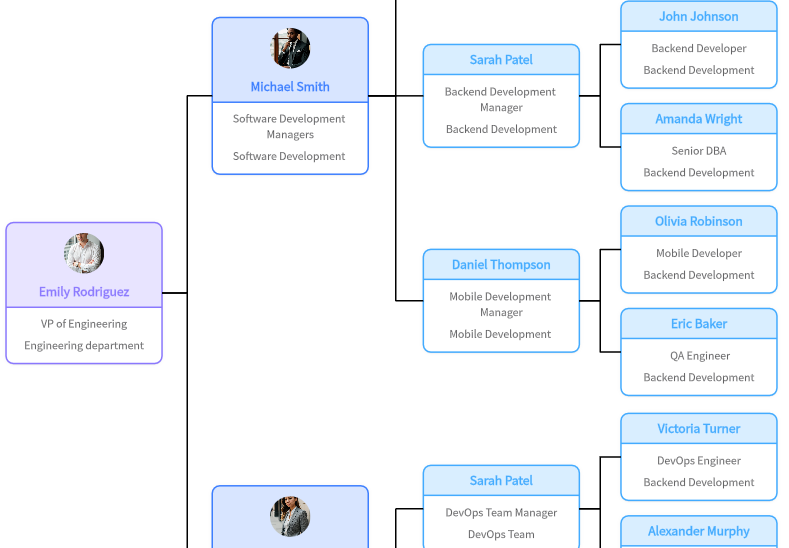 Software R&D Department Organization Chart